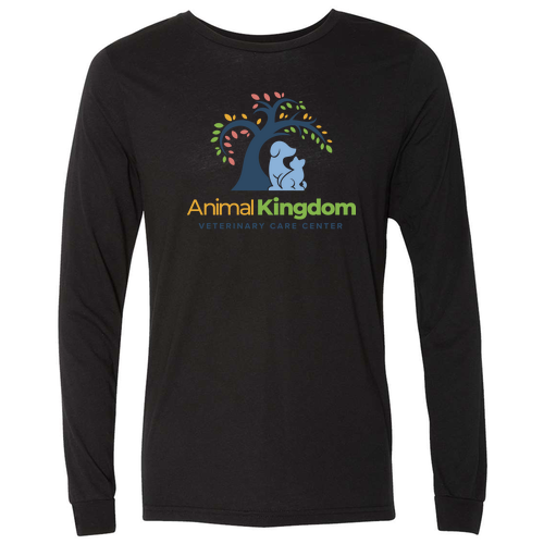 Bella+Canvas Unisex Triblend Long Sleeve Tee -- Solid Black TriBlend