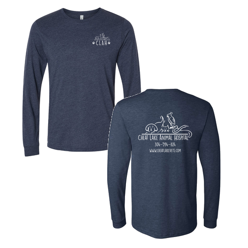Bella+Canvas Unisex Heather Cvc Long Sleeve Tee- Heathers -- Heather Navy
