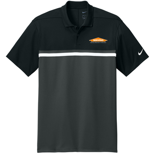 Nike Dri-FIT Victory Colorblock Polo -- Black / Anthracite / White