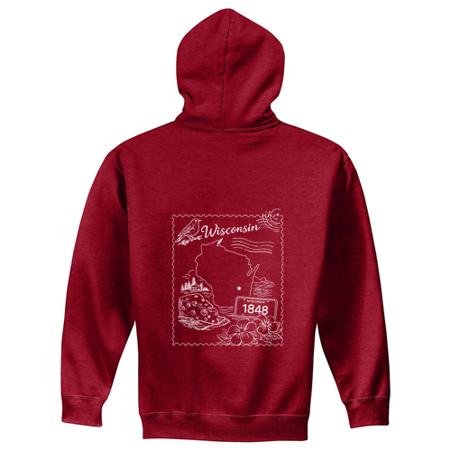 Gildan Heavy Blend Hooded Sweatshirt -- Antique Cherry Red
