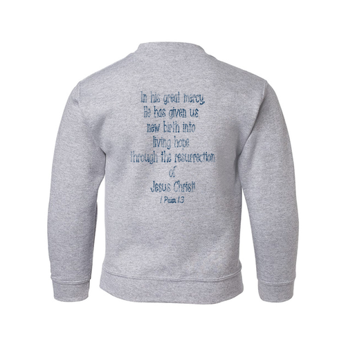 Youth Heavy Blend Crew Neck Sweatshirt -- Sport Grey