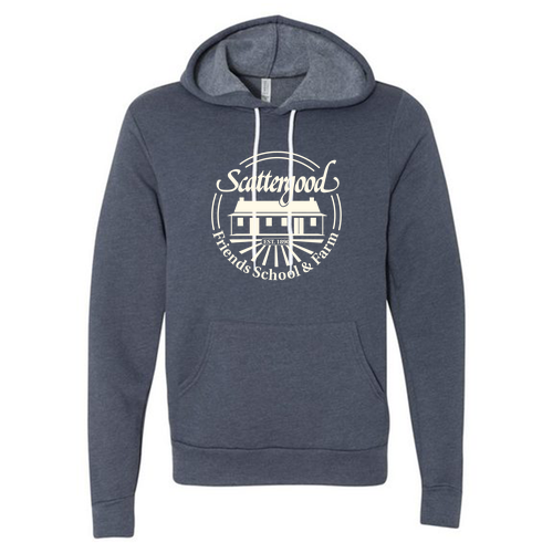 BELLA + CANVAS Sponge Fleece Hoodie -- Heather Navy