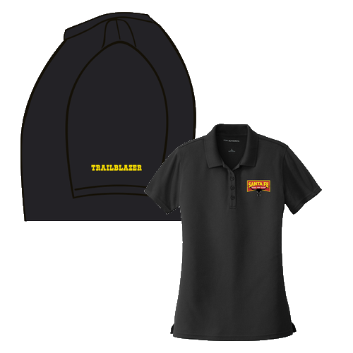 Ladies Port Authority Dry Zone UV Micro Mesh Polo -- Deep Black