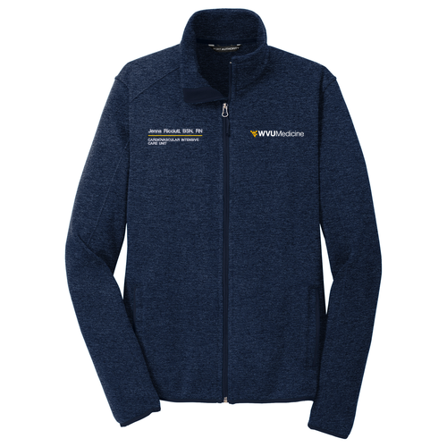 Port Authority Sweater Fleece Jacket -- River Blue Navy Heather