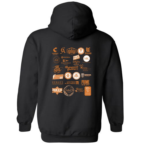 Sunset Adult Hooded Sweatshirt -- Black