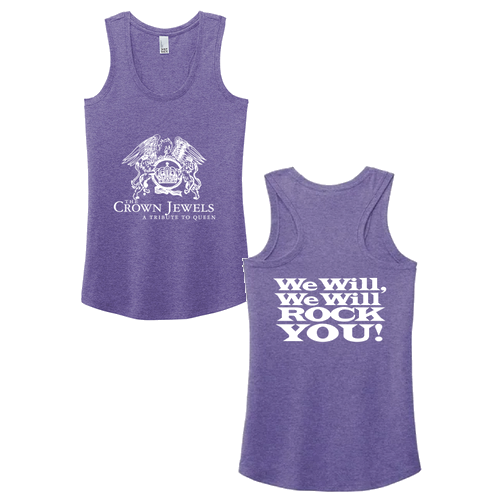 District Made Ladies Perfect Tri Racerback Tank -- Purple Frost
