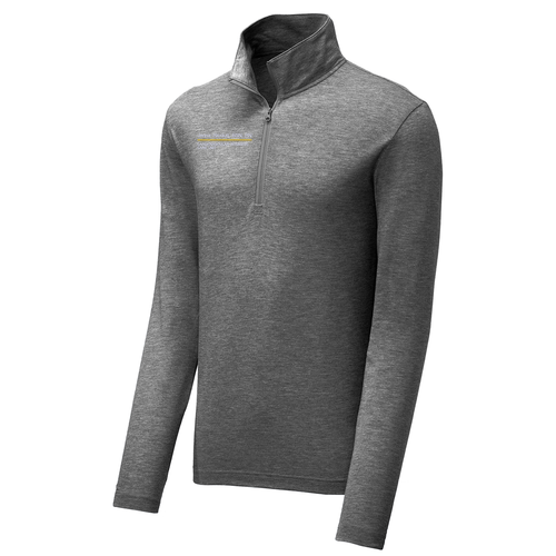 Sport-Tek PosiCharge Tri-Blend Wicking 1/4-Zip Pullover -- Dark Grey Heather