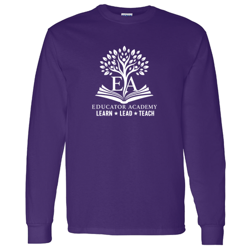 Gildan Heavy Cotton Longsleeve Basic T-Shirt -- Purple
