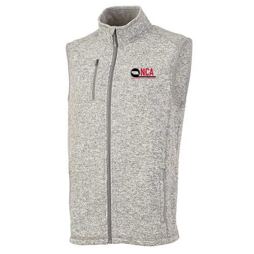 Charles River Mens Pacific Heathered Vest -- Light Grey Heather