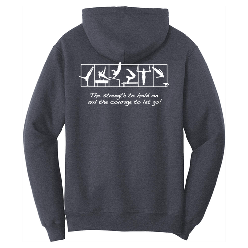 Port and Company Core Fleece Pullover Hooded Sweatshirt -- Heather Navy