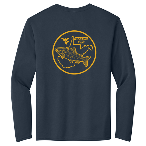 Port and Company Long Sleeve Performance Tee -- Deep Navy