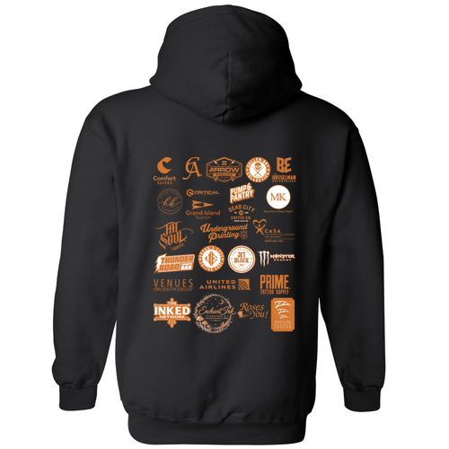 Sunset Adult Hooded Sweatshirt -- Black