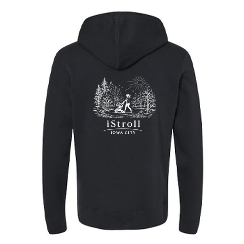 J America Unisex BTB Fleece Hooded Sweatshirt -- Black