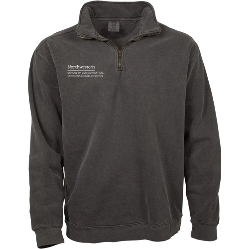 Comfort Colors Unisex Garment-Dyed Quarter-Zip Sweatshirt -- Grey