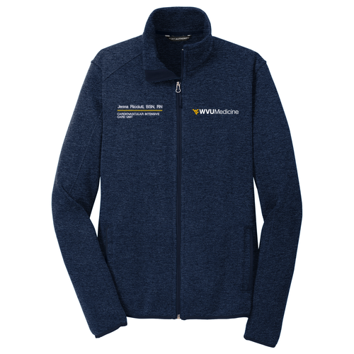 Port Authority Sweater Fleece Jacket -- River Blue Navy Heather