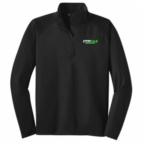 Sport Tek Sport Wick Stretch Half Zip Pullover -- Black