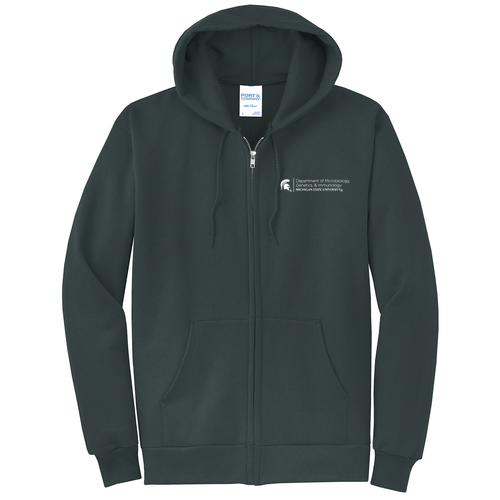 Port and Company Classic Full Zip Hooded Sweatshirt -- Dark Green