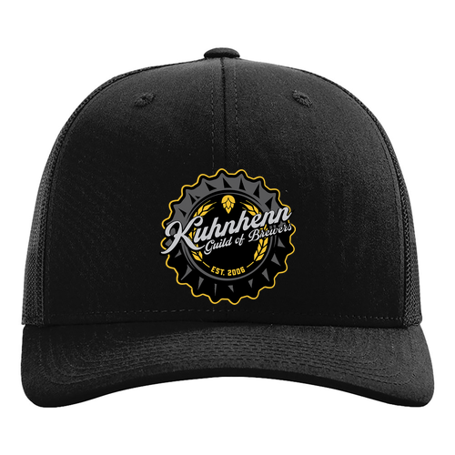 Embroidered Richardson Snapback Trucker Cap -- Black