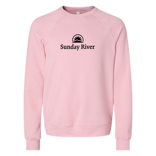 Sunday River Logo 1 Black Ink -- Crewneck Sweatshirt Pink
