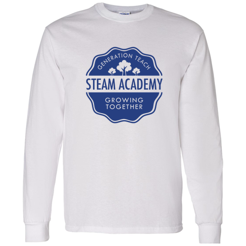 Generation Teach STEAM Academy -- White Longsleeve Tee
