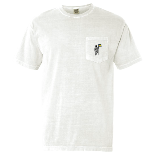 Mens/Unisex Comfort Colors Soft Short Sleeve Pocket Tee -- White