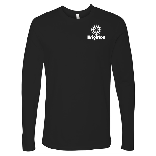 Brighton Logo 2 White Ink -- Long Sleeve Black