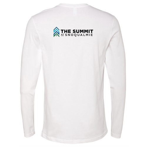 The Summit at Snoqualmie Logo 2 Full color -- Long Sleeve White