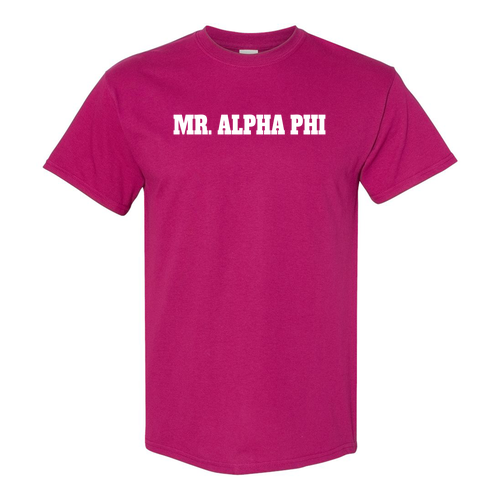 Mr. Alpha Phi Berry Cotton Tee
