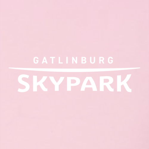 Gatlinburg Skypark Logo 2 White Ink -- Crewneck Sweatshirt Pink