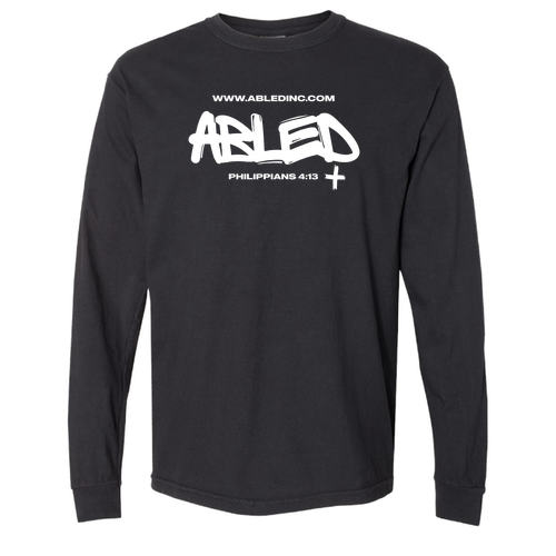 Comfort Colors Ringspun Long Sleeve Tee Front Black