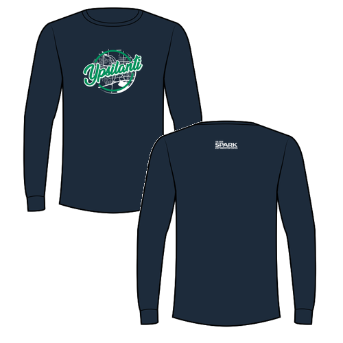 Ladies Next Level Soft Fitted Cotton Relaxed Long Sleeve T-Shirt -- Midnight Navy