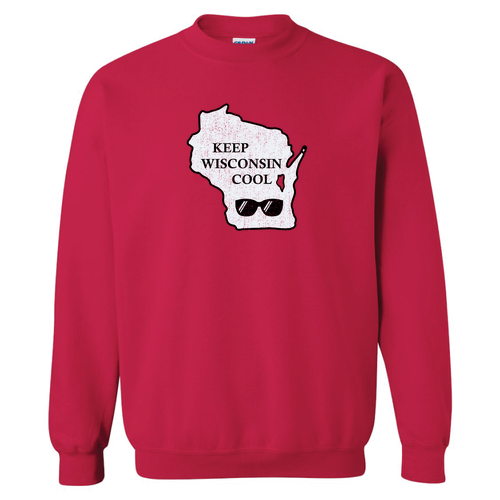 Gildan Heavy Blend Crew Neck Sweatshirt -- Cherry Red