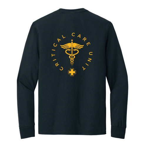 District Made Mens Perfect Tri Long Sleeve Crew Tee -- New Navy