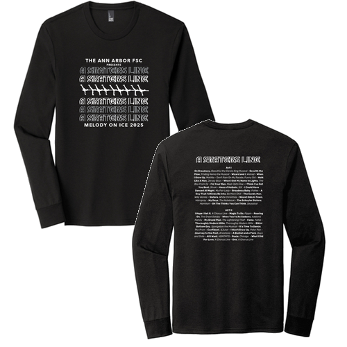 Mens/Unisex District Made Soft Fitted Perfect Tri Long Sleeve Tee -- Black