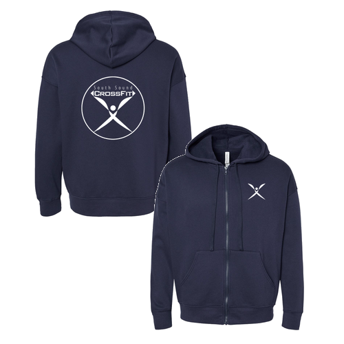 Bella+ Canvas Navy Sponge Fleece Full-Zip Hoodie