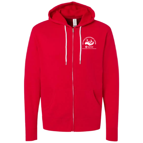 Port and Company Classic Full Zip Hooded Sweatshirt -- Red