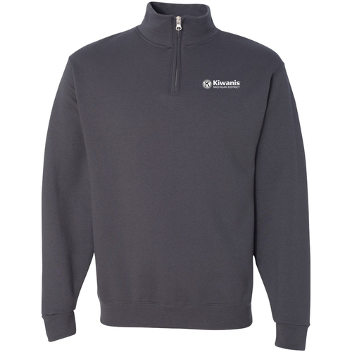 Jerzees 1/4 Zip Cadet Sweatshirt -- Charcoal Grey
