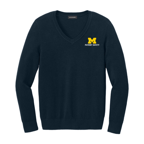 Port Authority Easy Care V-Neck Sweater -- River Blue Navy