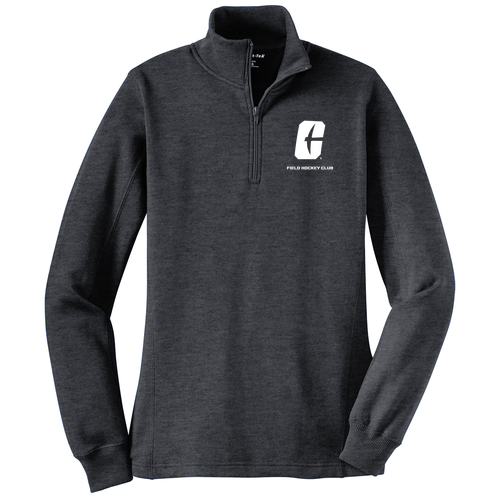 Sport Tek Ladies Quarter Zip Sweatshirt -- Graphite Heather