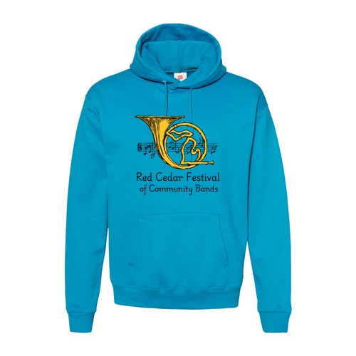 Hanes 7.8 Oz., 50/50 Comfort Blend Fleece Pullover Hood Adult -- Teal