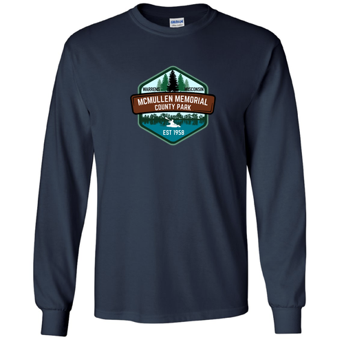 Gildan Ultra Cotton Longsleeve Basic T-Shirt -- Navy