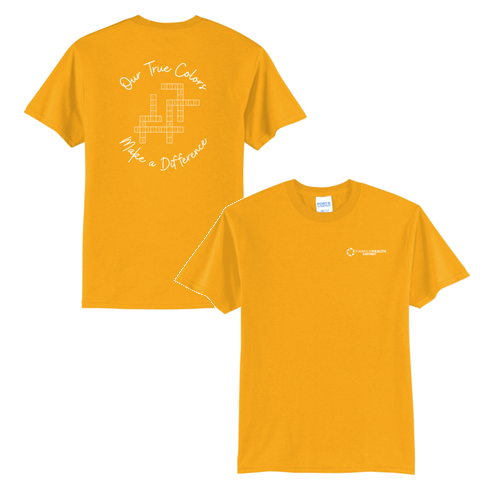 True Colors Screen Printed Blend Tee Gold