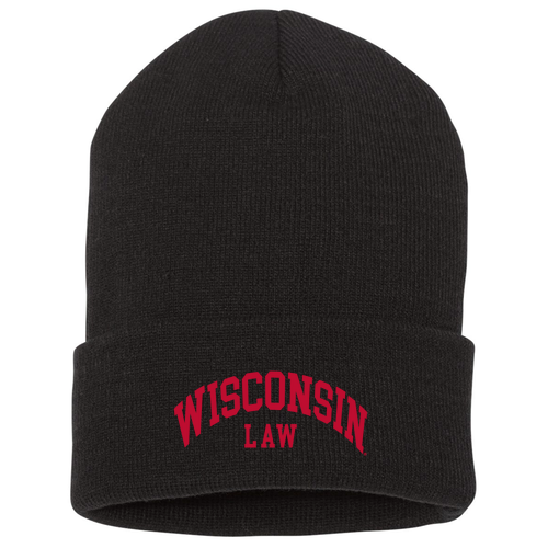 Yupoong Knit Hat with Cuff -- Black