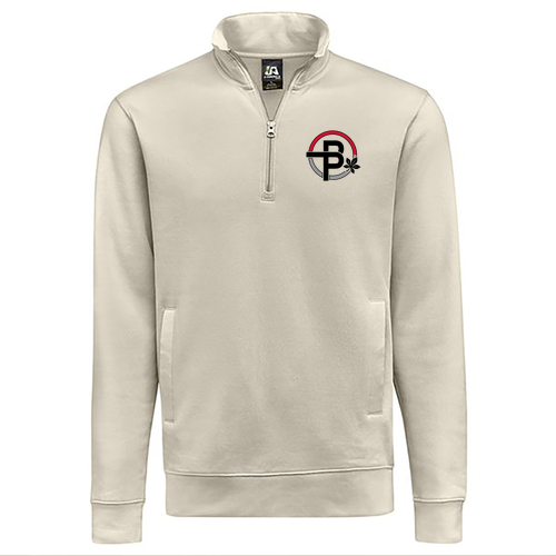 J America BTB Fleece 1/4 zip -- Oyster