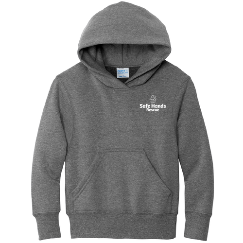 Port and Company Youth Pullover Hooded Sweatshirt -- Graphite Heather