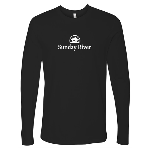 Sunday River Logo 1 White Ink --Long Sleeve Black