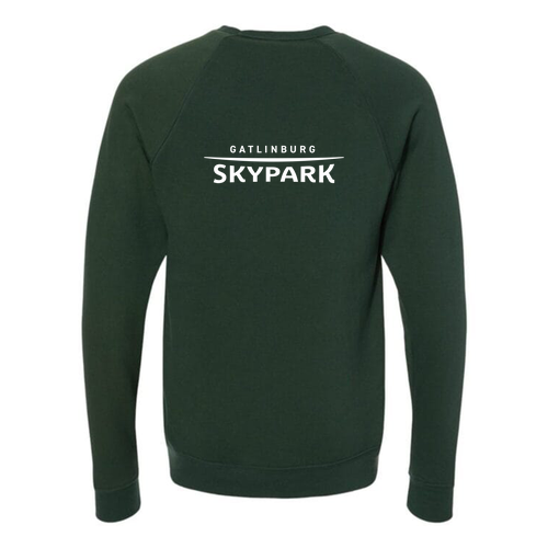 Gatlinburg Skypark Logo 2 White Ink -- Crewneck Sweatshirt Forest