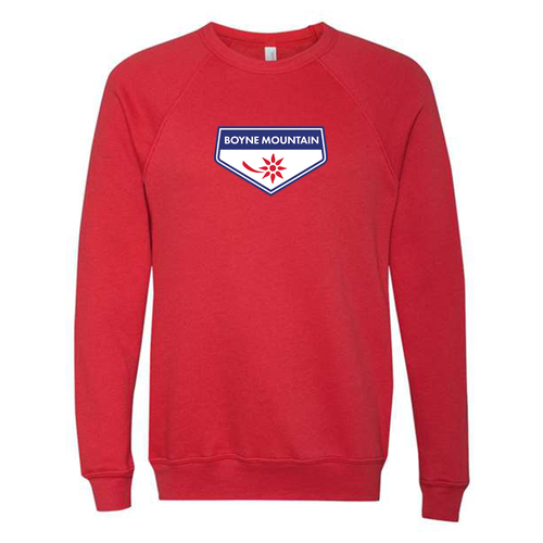 Boyne Mountain Logo 1 Full color -- Crewneck Sweatshirt Red
