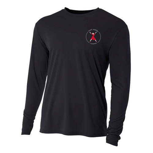 Flamenco Mens Longsleeve Performance Cooling T-Shirt -- Black