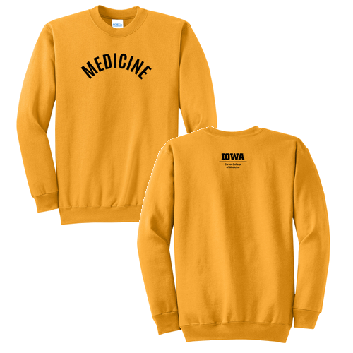 Arch Medicine Port and Company Classic Crewneck Sweatshirt -- Gold